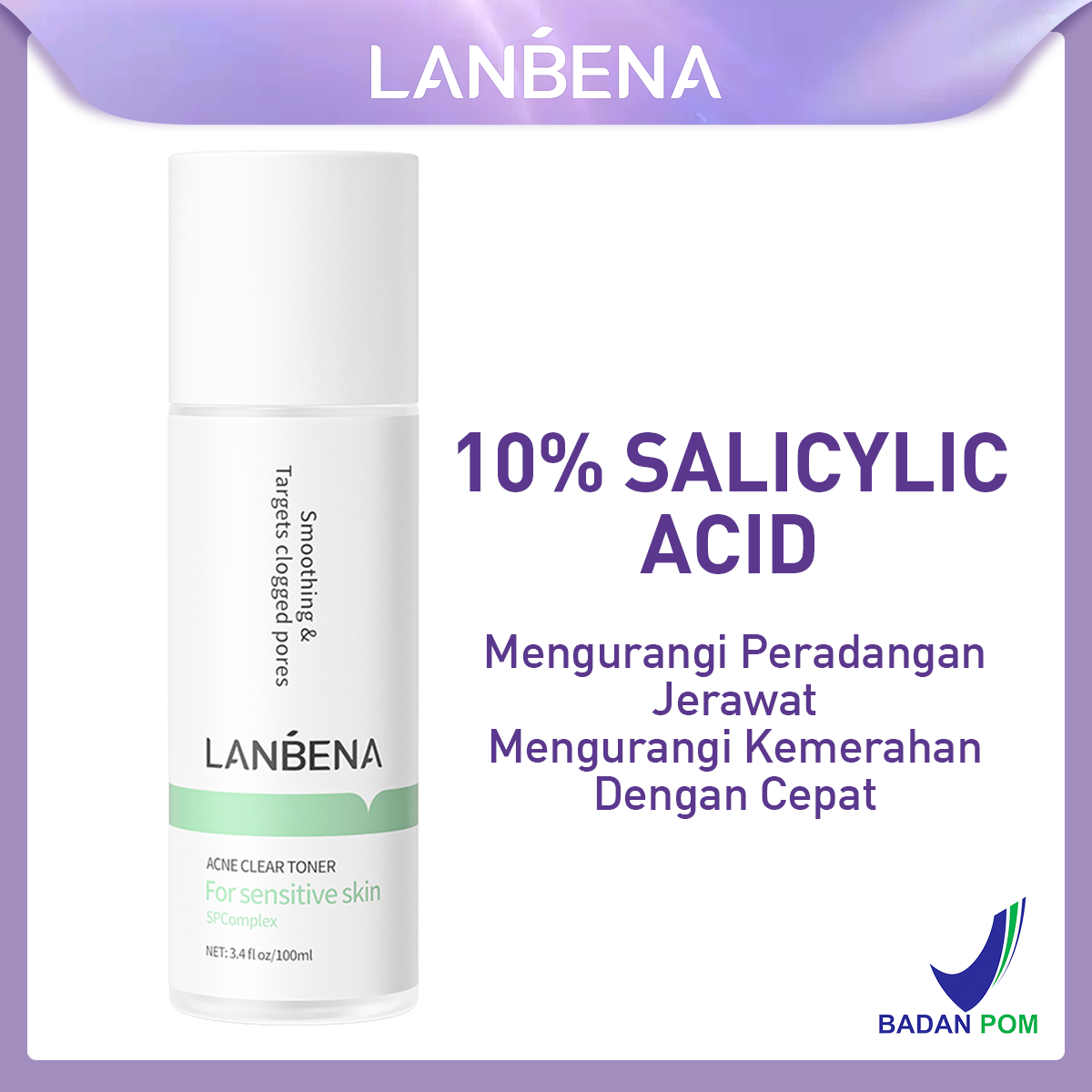 [BPOM] LANBENA Acne Clear Toner (100ml)