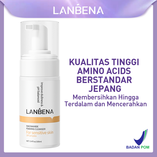 [BPOM] LANBENA Niacinamide Foaming Cleanser (100ml)