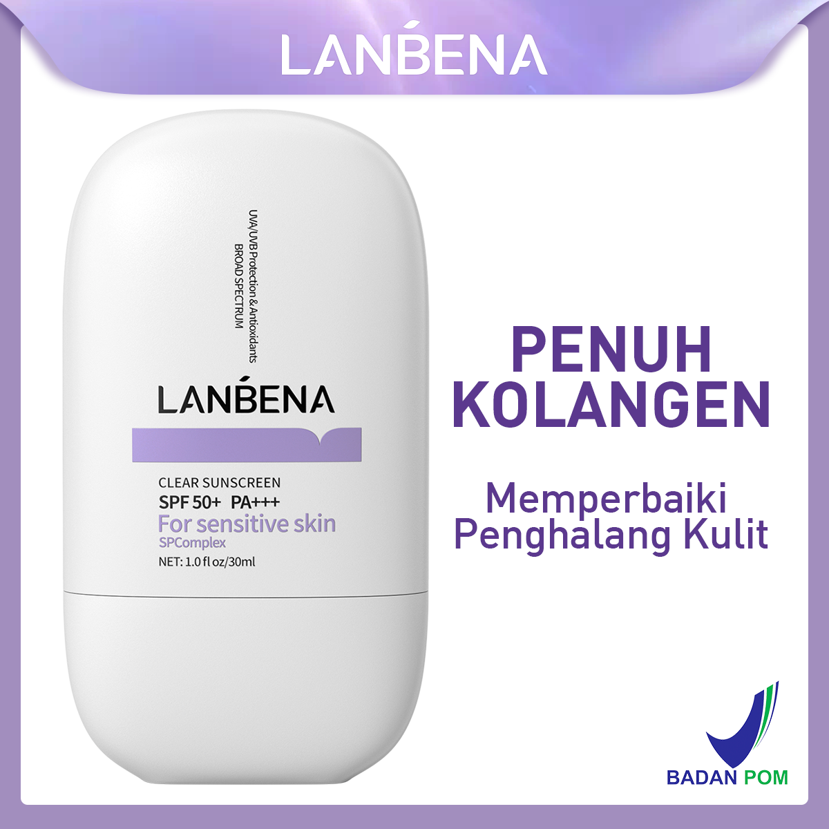 [BPOM] LANBENA Clear Skin Tabir Surya (30ml)